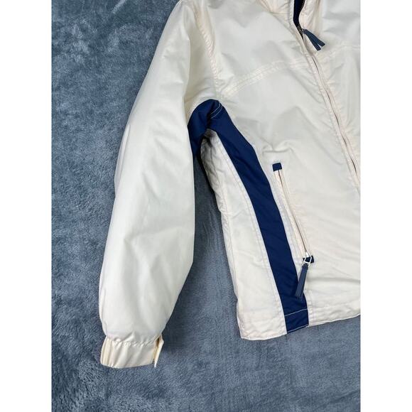 Tusk Vintage Snowboard Jacket Women's Size 10 White Blue Zip  Y2K Ski #944-80J - Picture 9 of 16